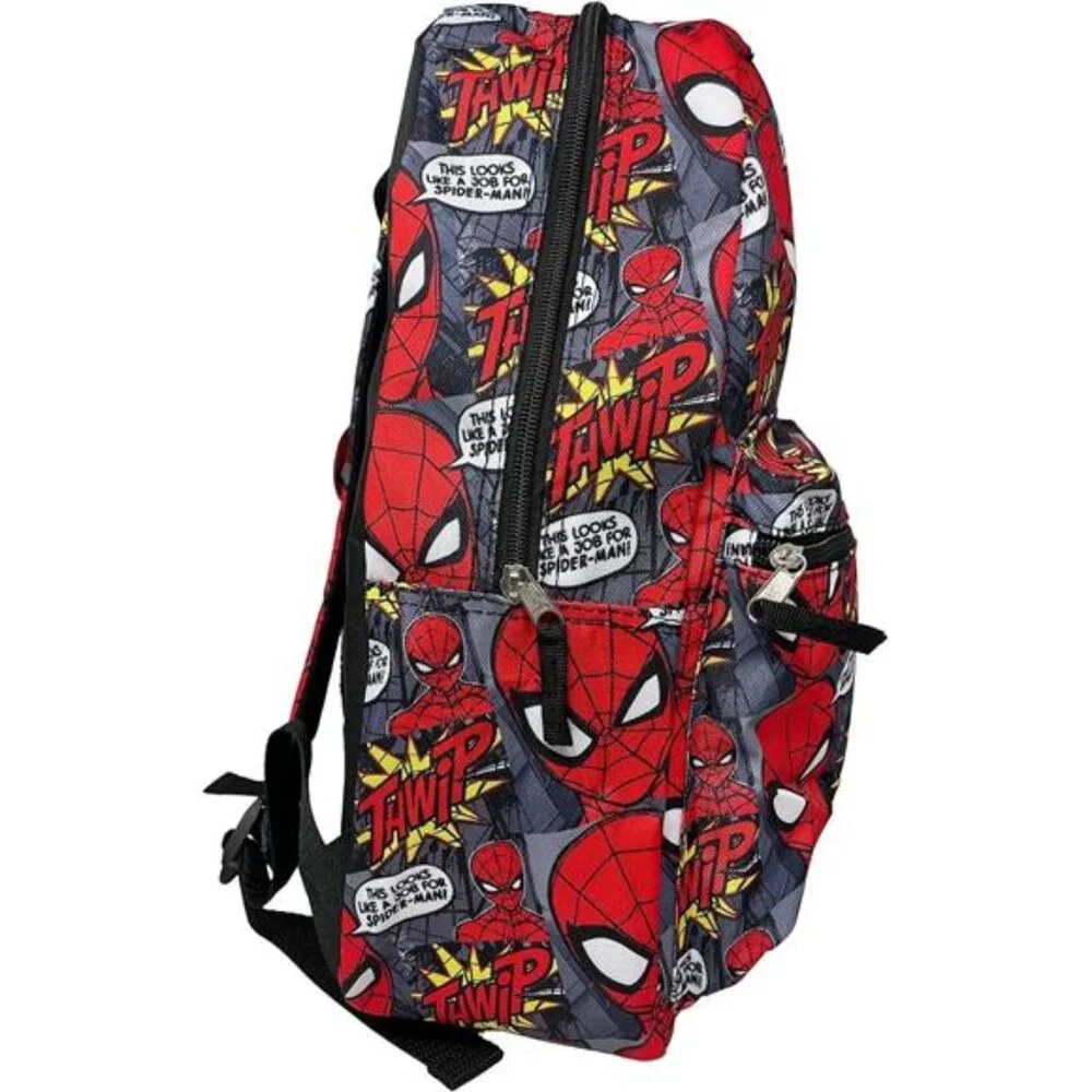 Spiderman 16 inches Allover Print Large Backpack- NEW